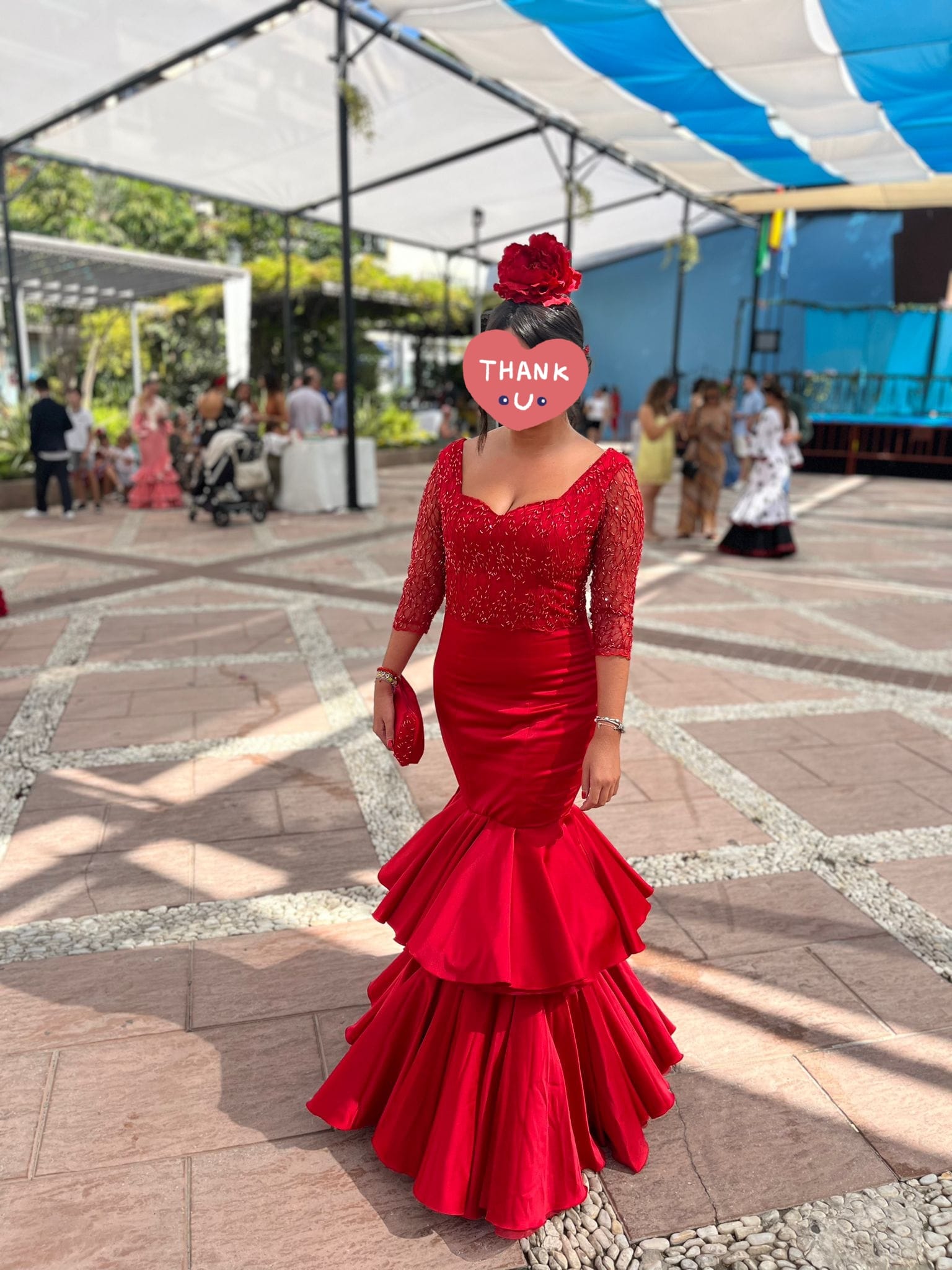 vestido gitana rojo