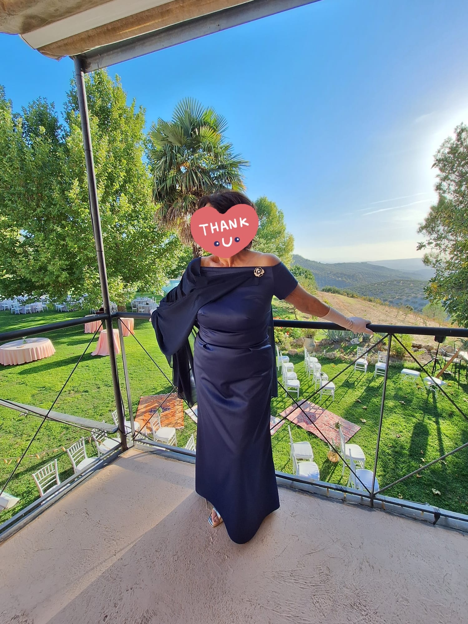 vestido boda azul marino